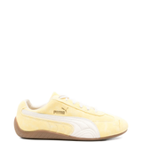 Yellow sneakers, front view