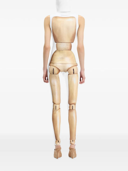 Tan top, full body view