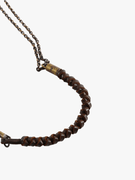 Brown accessories, front view