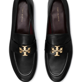 Black loafers-mules, up view