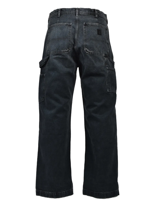 black pants, back view