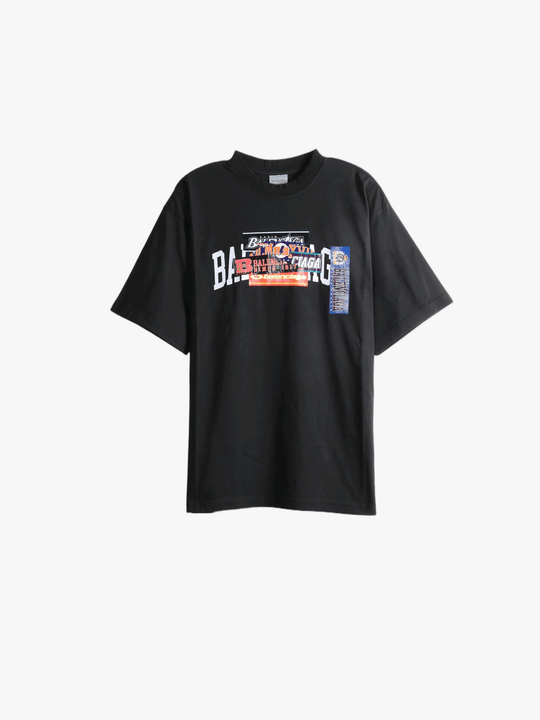 Black t-shirt, front view