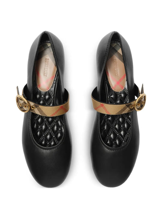 Black flats, front view