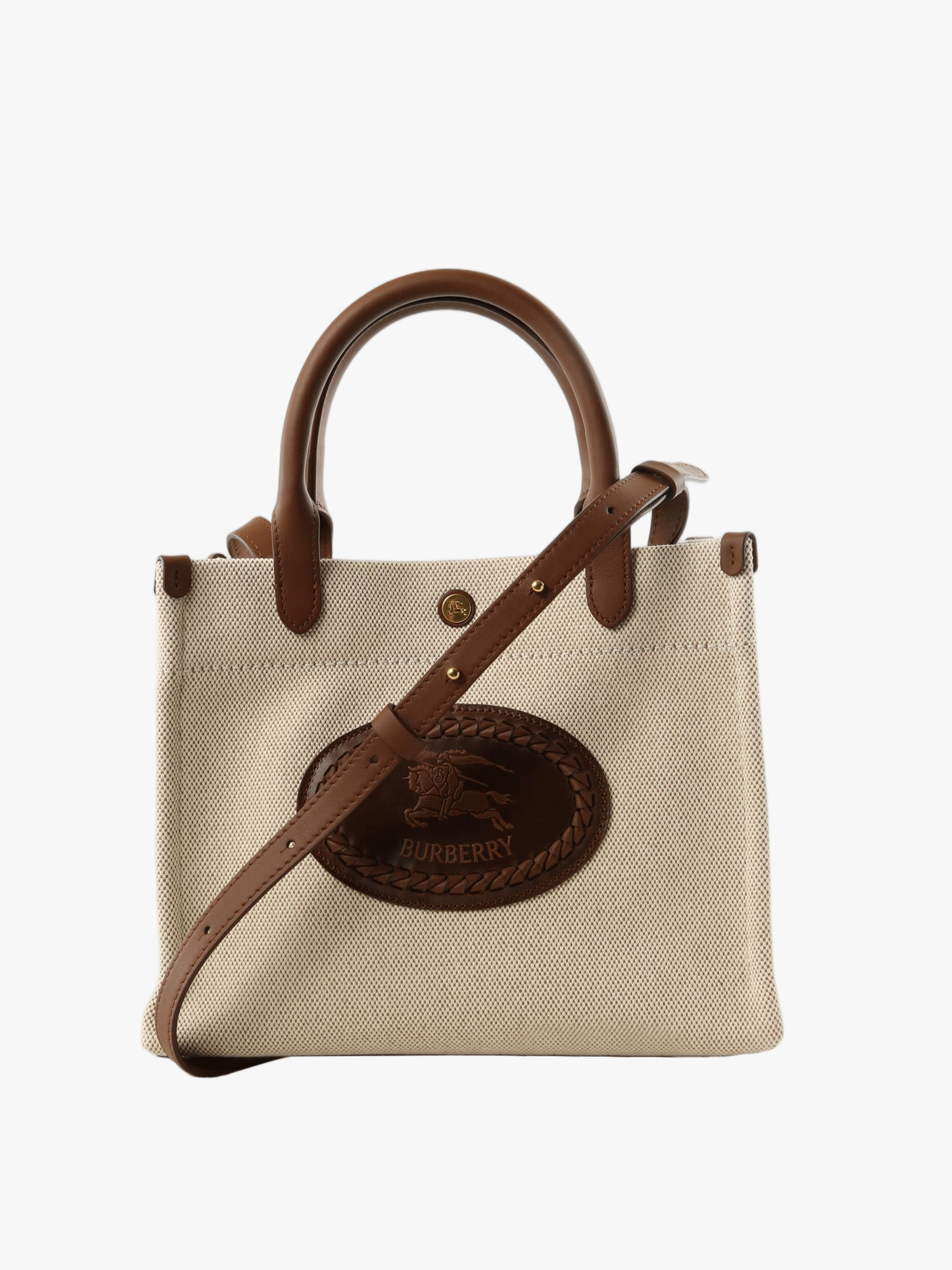 Tan bag, front view
