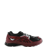 Burgundy shoes, side view