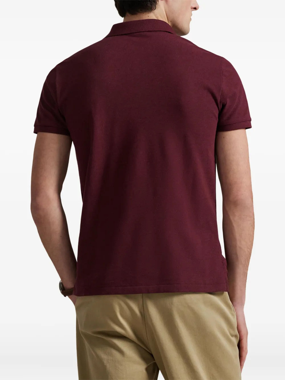 Burgundy top worn by a person, showing the top fit