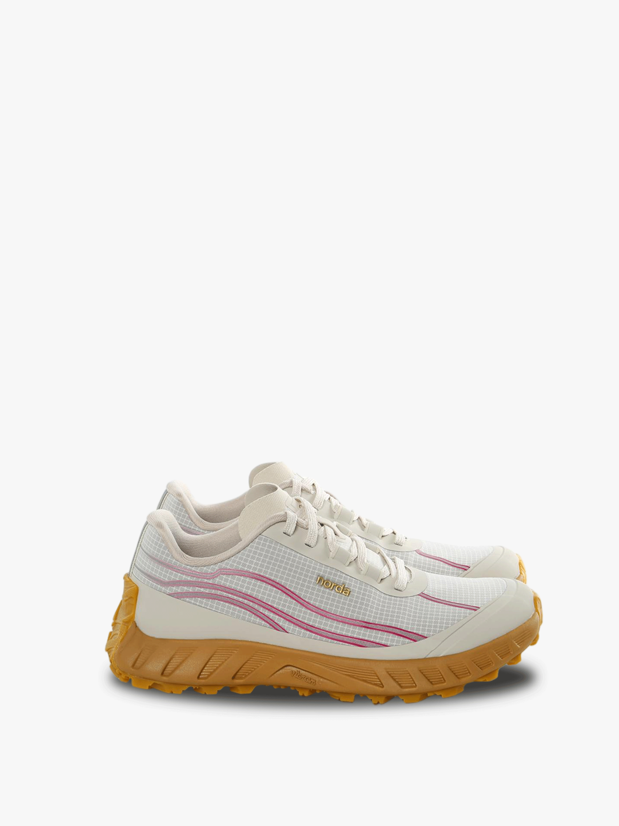 Grey sneakers, front view