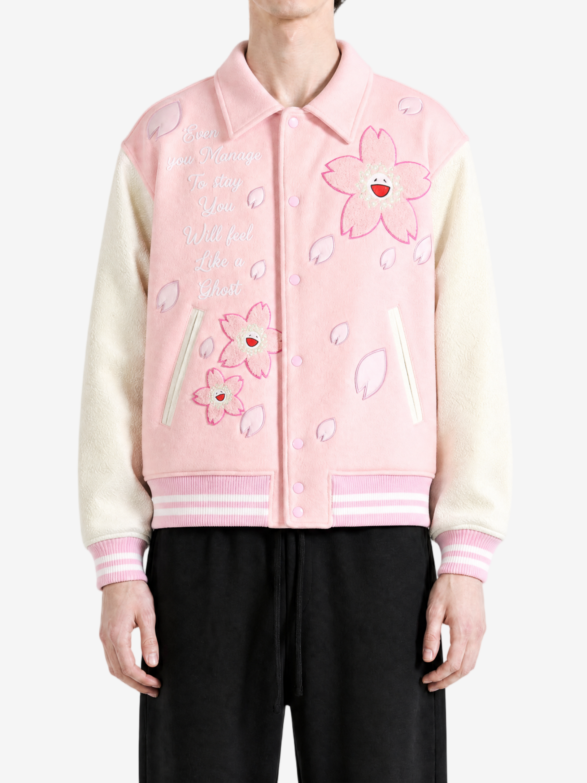Pink jacket, full body view