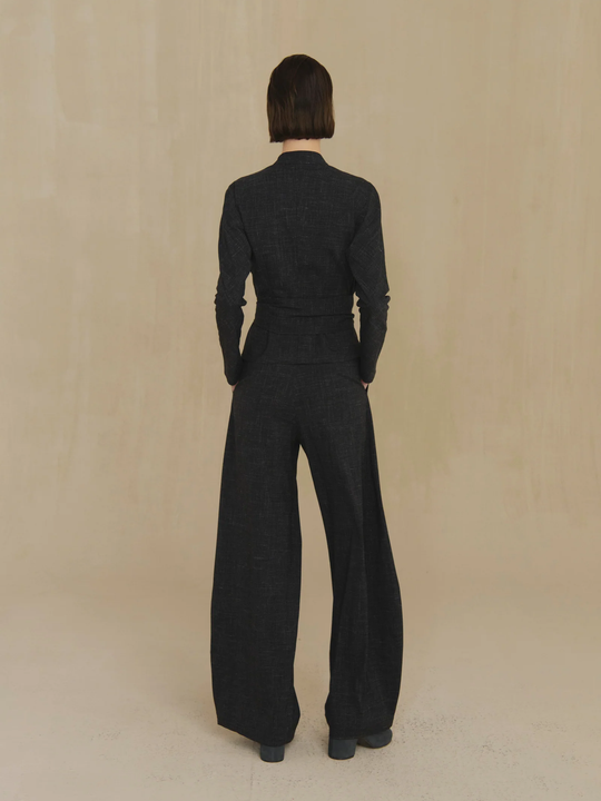 Black pants, full body view
