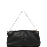 MA+ - Unisex Chain Silver Rim Small Pochette Bag