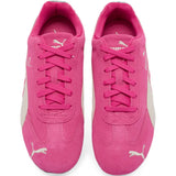 Pink shoes, front view