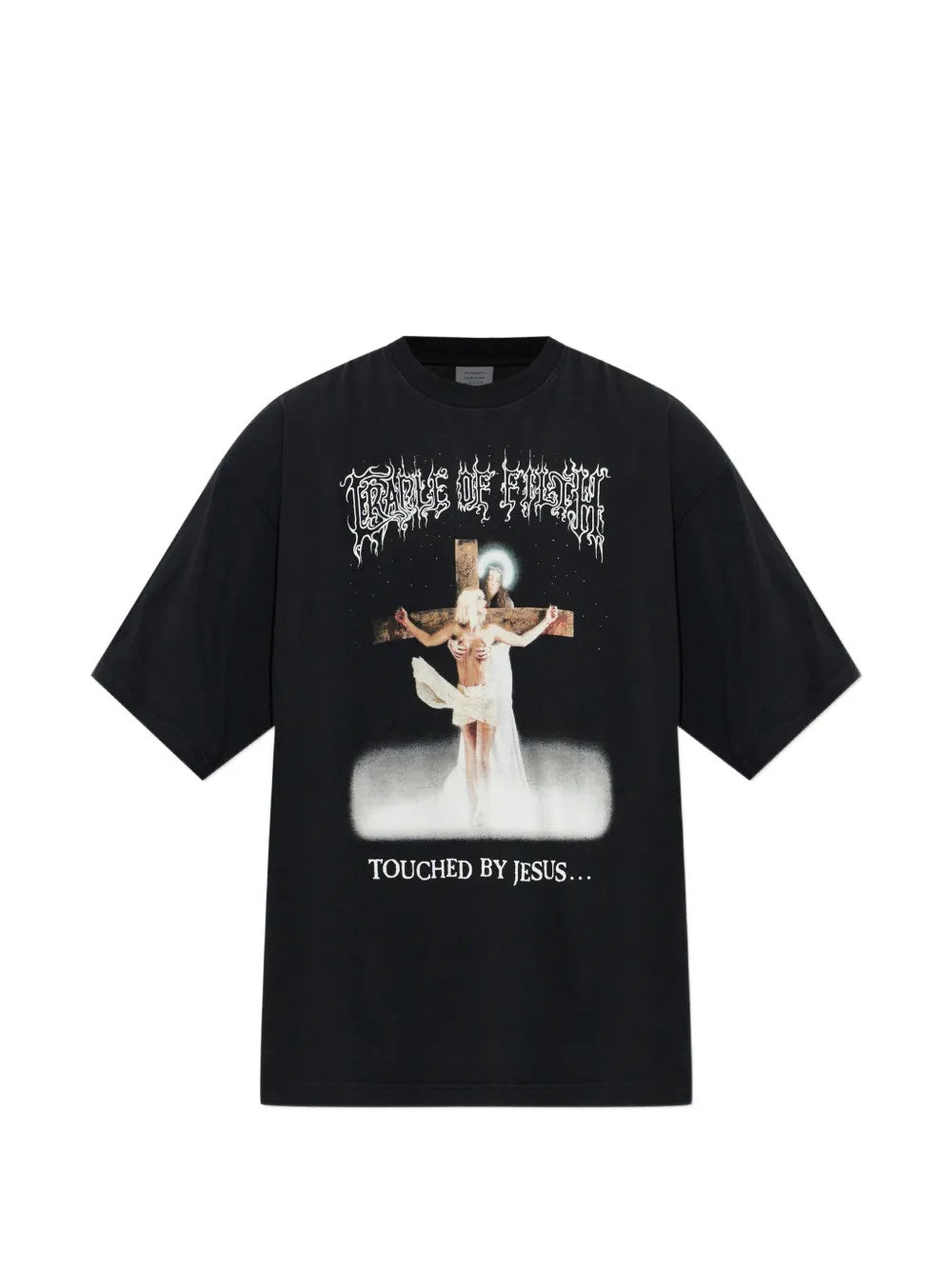 Black t-shirt, front view