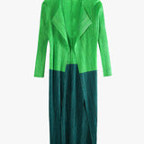 Green knitwear, front view