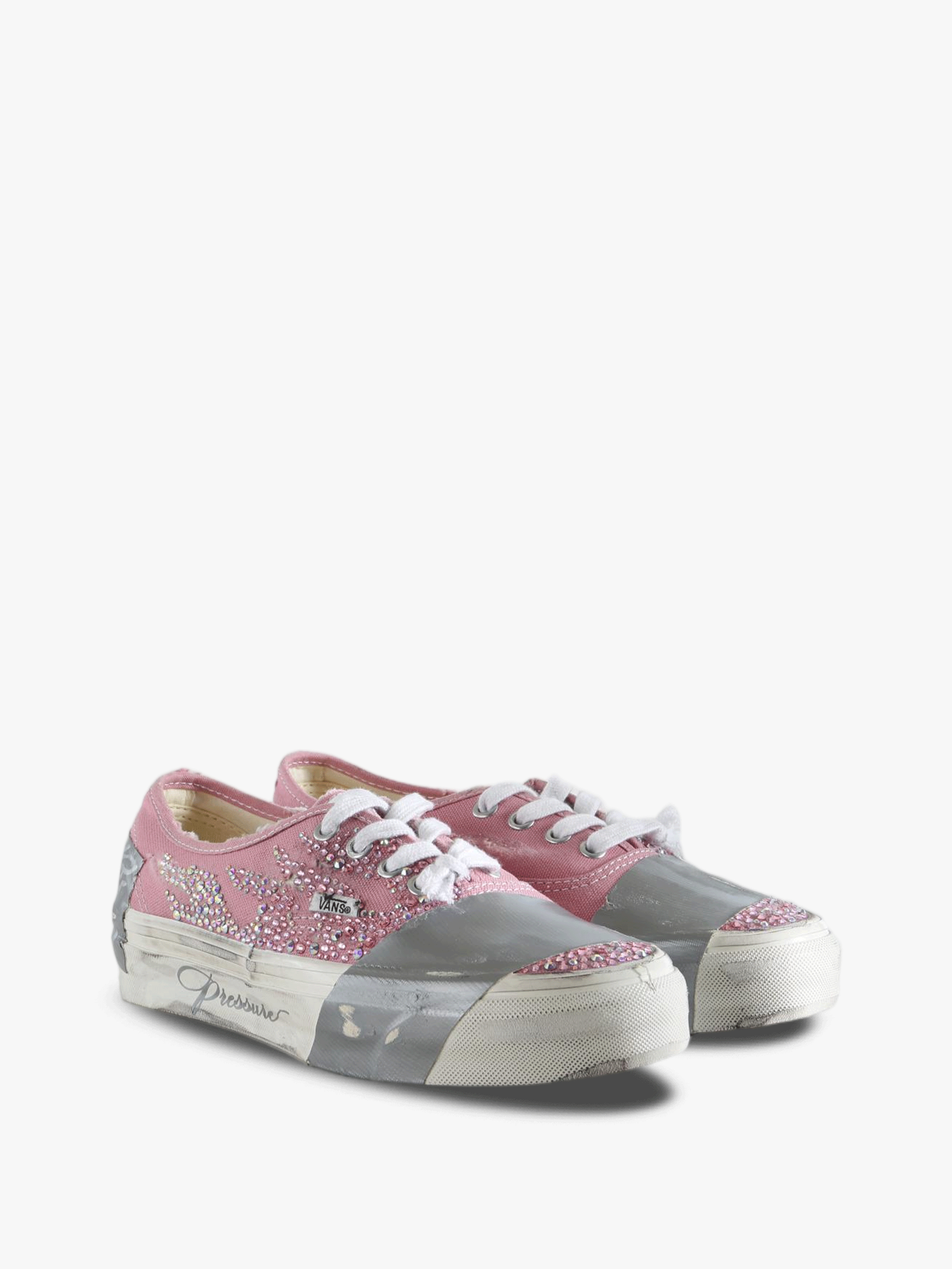 Pink shoes, front view