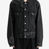 DOUBLET - Unisex Smoke Embroidery Denim Jacket