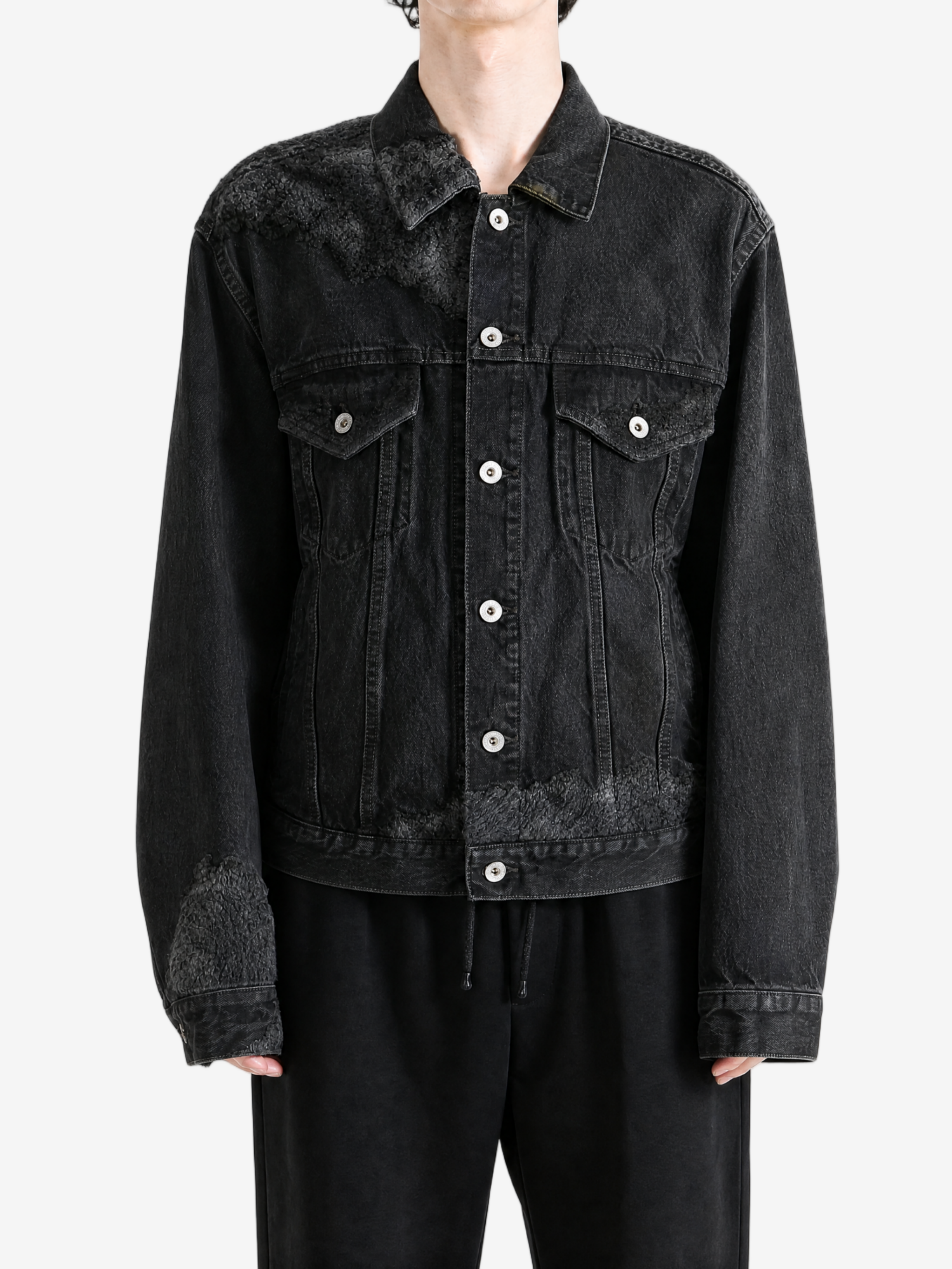 Black jacket, full body view