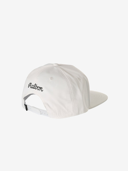 White cap , back view