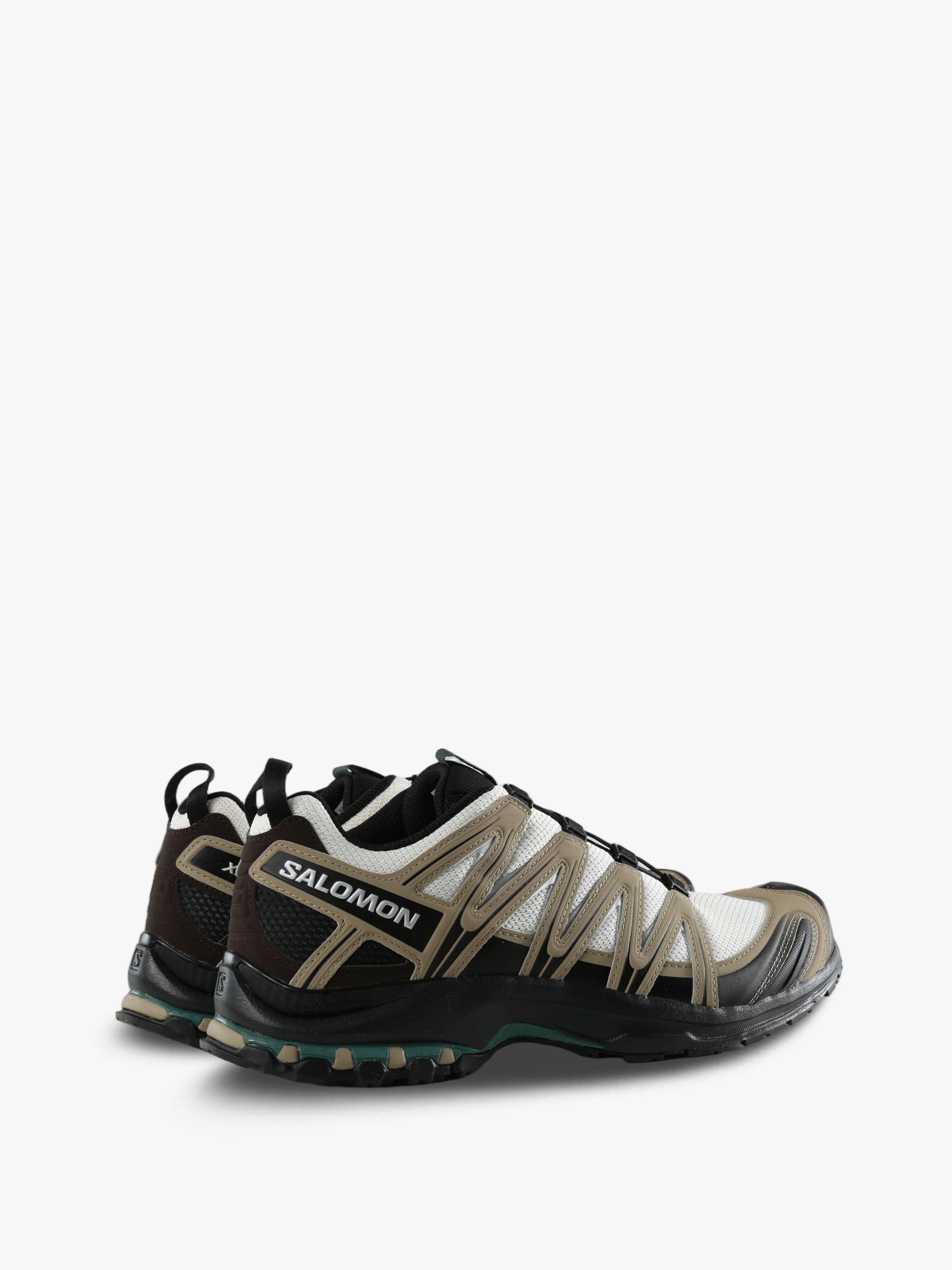 Tan shoes, side view