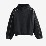 Black hoodie, front view