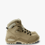 Tan boots, side view