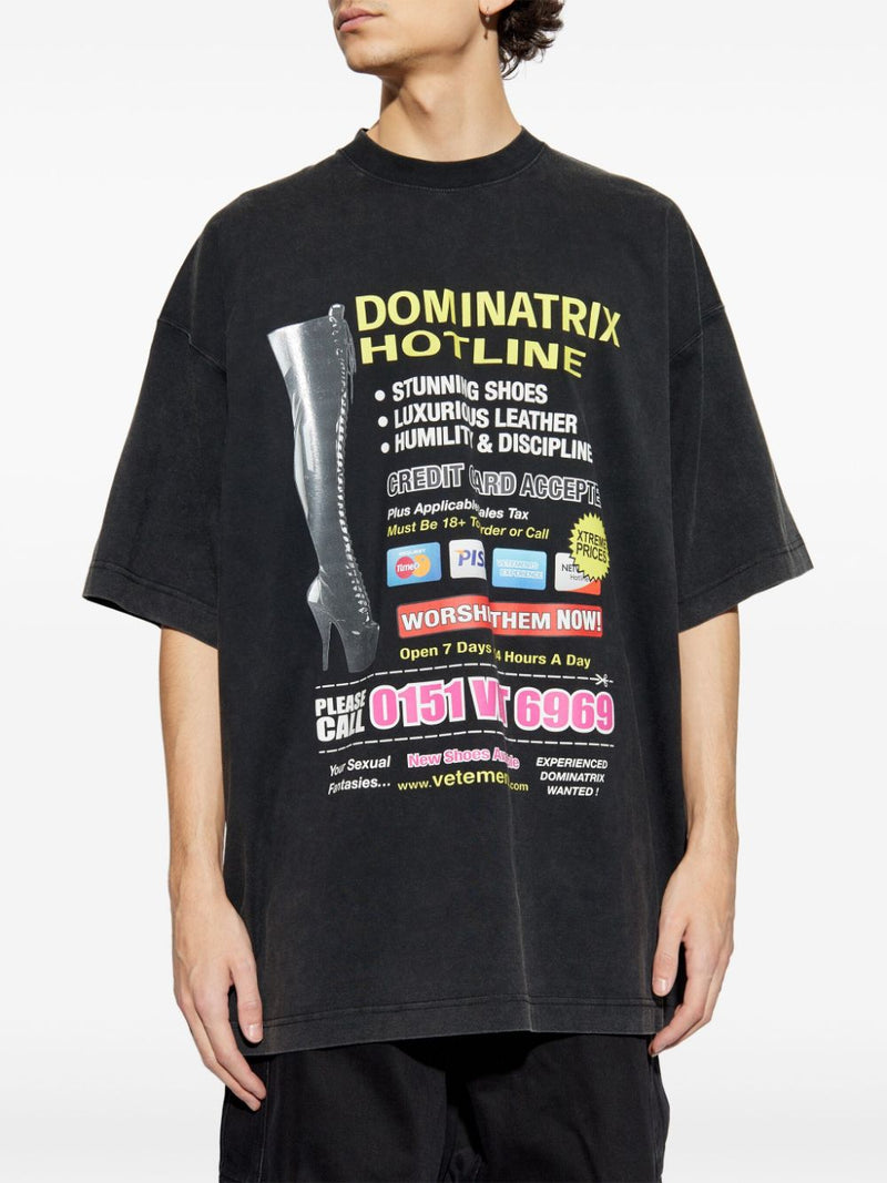 VETEMENTS - Unisex Dominatrix Hotline Oversized T-shirt