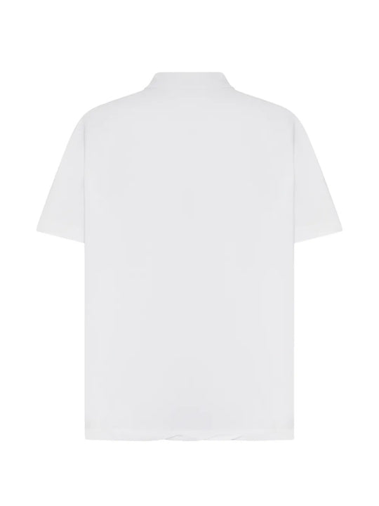 White t-shirt, back view