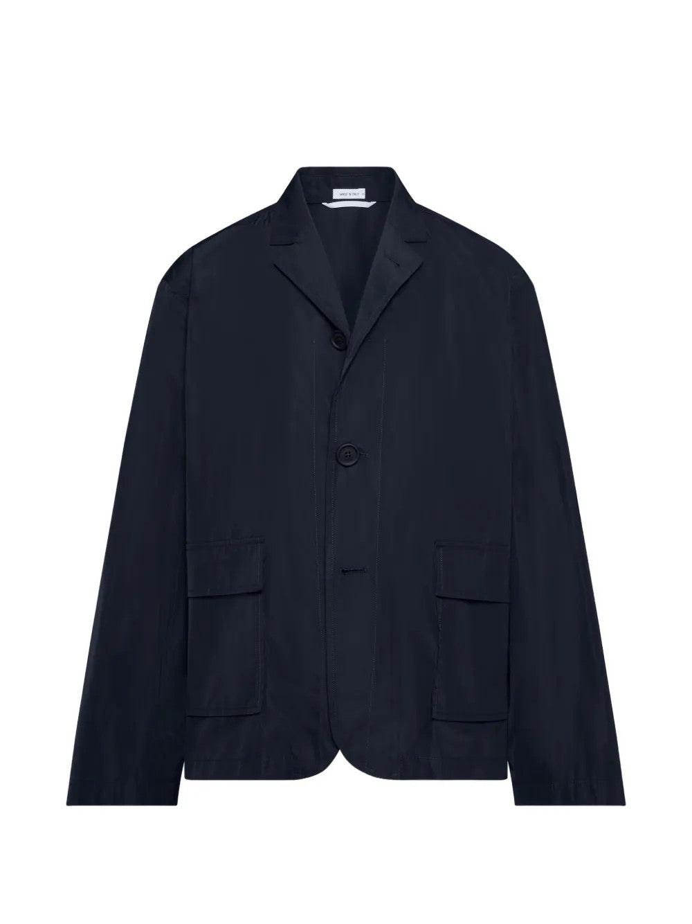 Navy jacket, front view