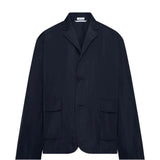 Navy jacket, front view