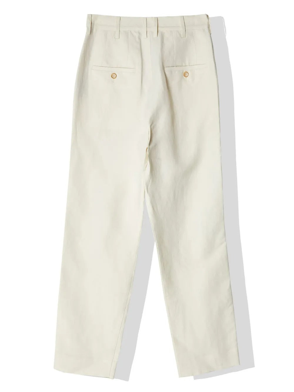White pants, back view