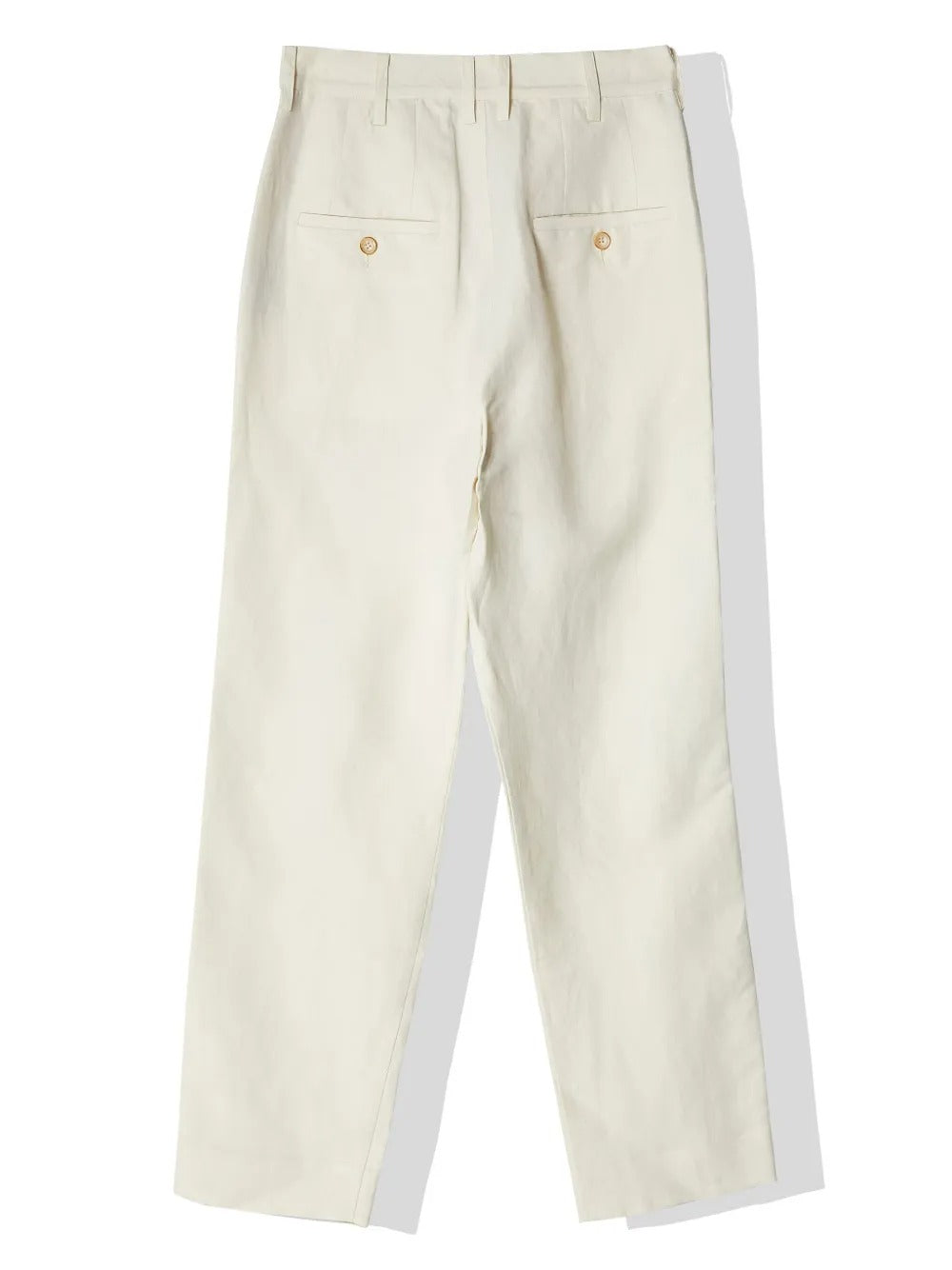 White pants, back view
