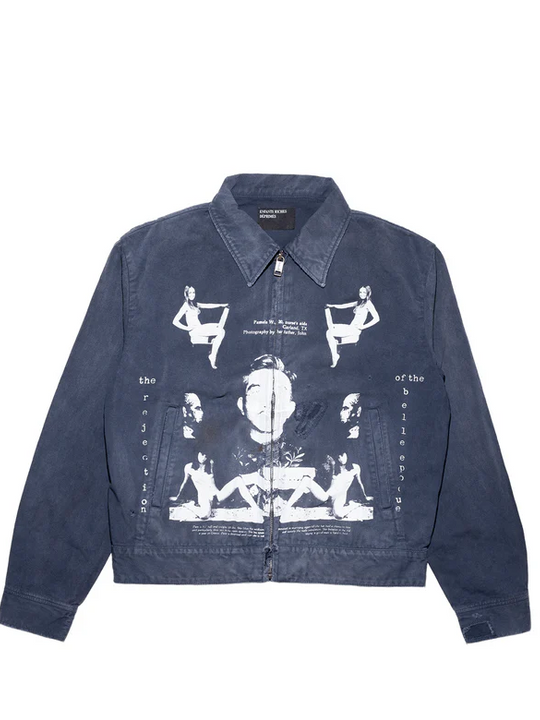 Navy jacket, front view