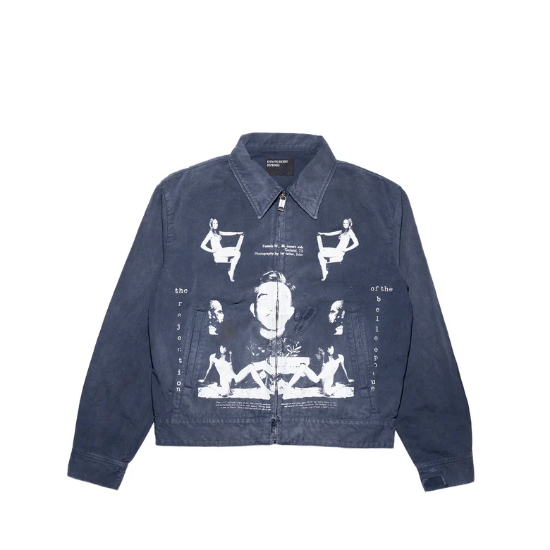 Navy jacket, front view