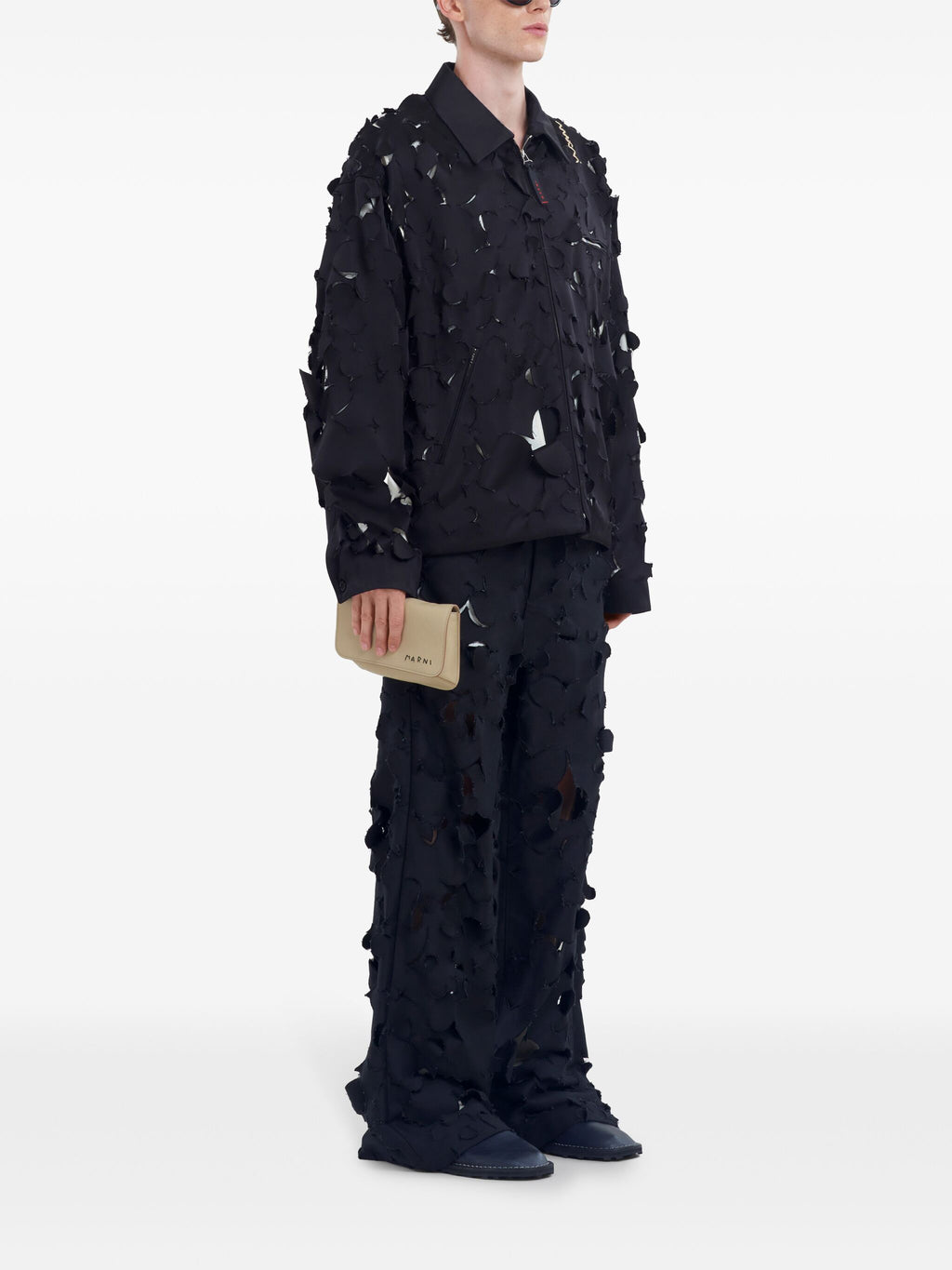 MARNI - Men Circle Laser Cut Trousers