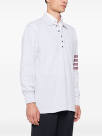 THOM BROWNE - Men Long Sleeve Polo With Knit Chest Pocket