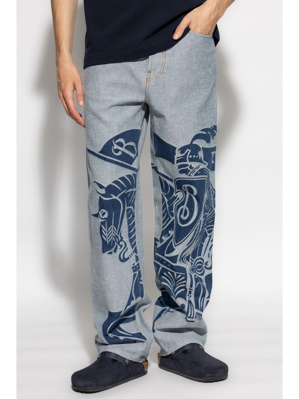 BURBERRY - Men EKD Oversized Denim Trousers