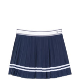 Navy dress, front view