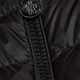 Close up of black jackets, showing texture of the nylon fabric
