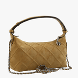 Tan bag, front view