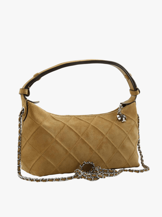 Tan bag, front view