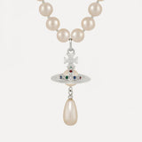 VIVIENNE WESTWOOD - Women One Row Pearl Drop Choker