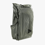 Grey backpack, side view