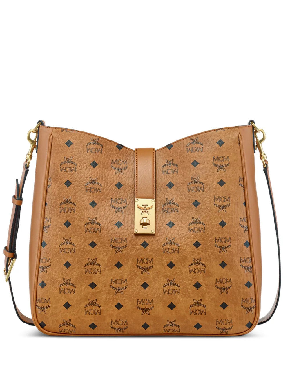 Tan bag, front view