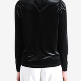 Black t-shirt, full body view