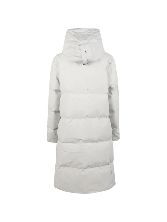 White jacket, back view