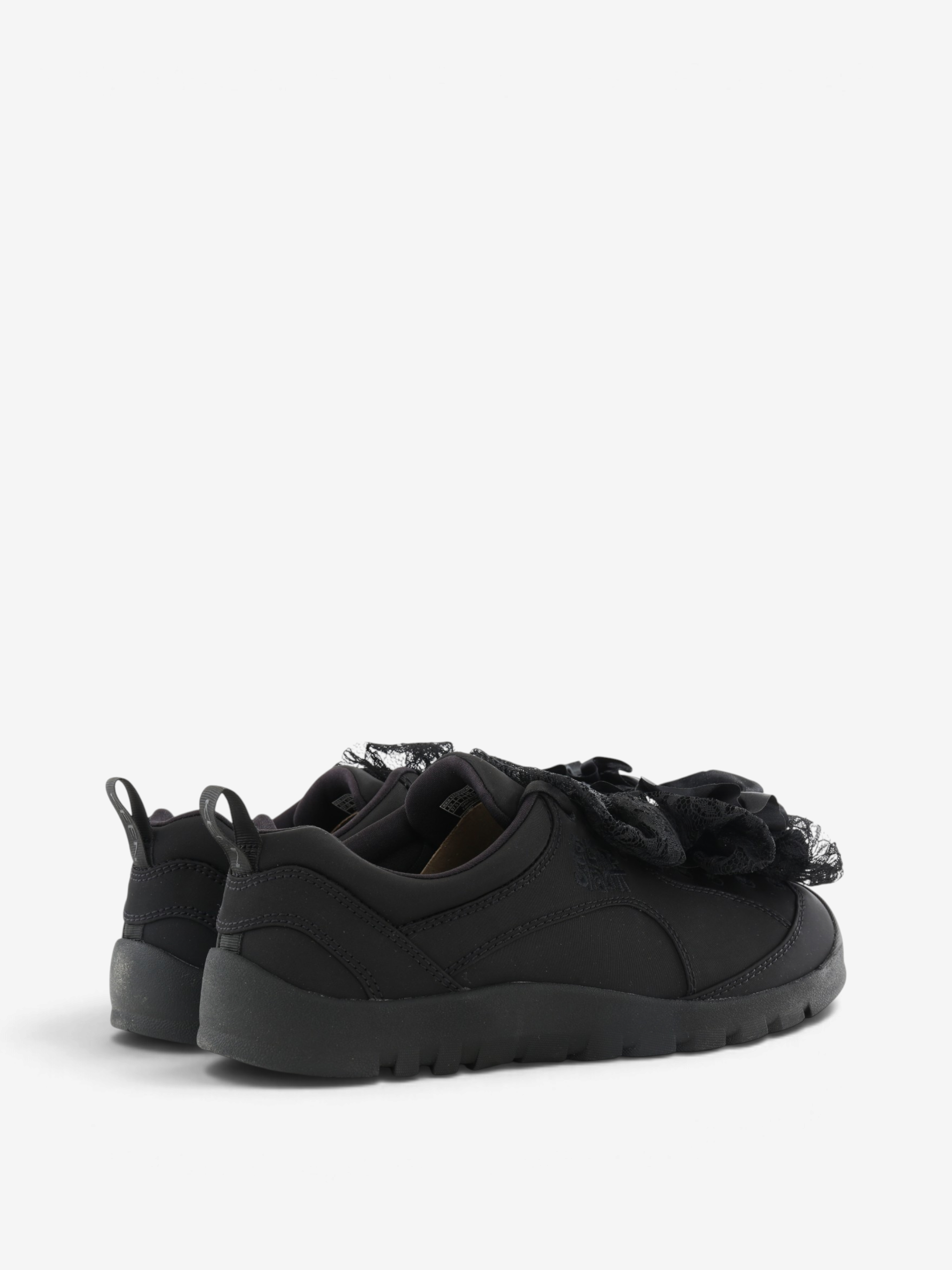 Black shoes, back view