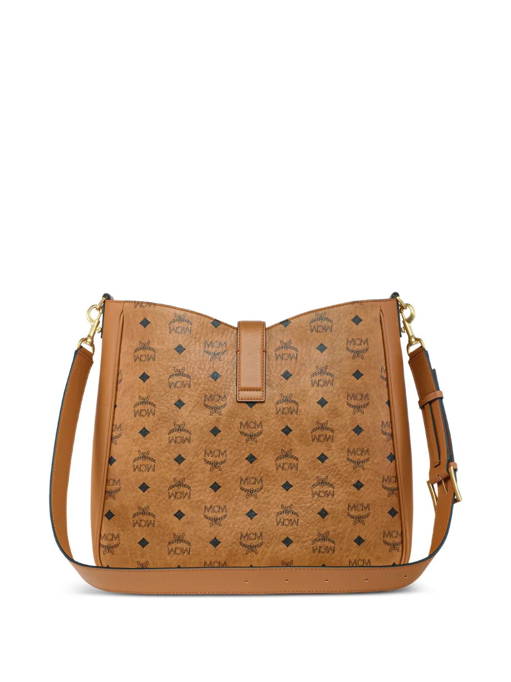 Tan bag, front view