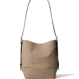 Tan bag, front view