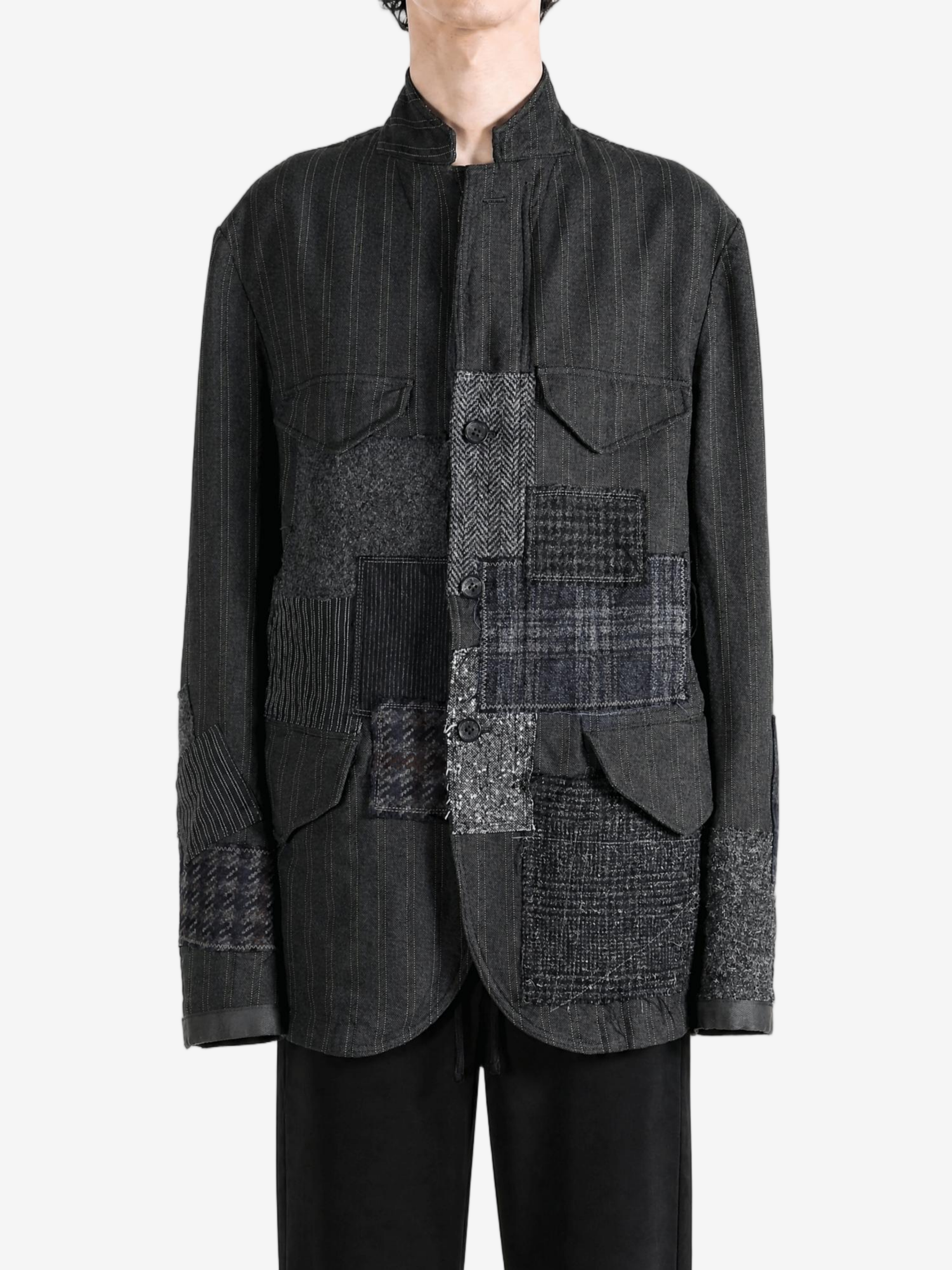 Grey jacket, full body view