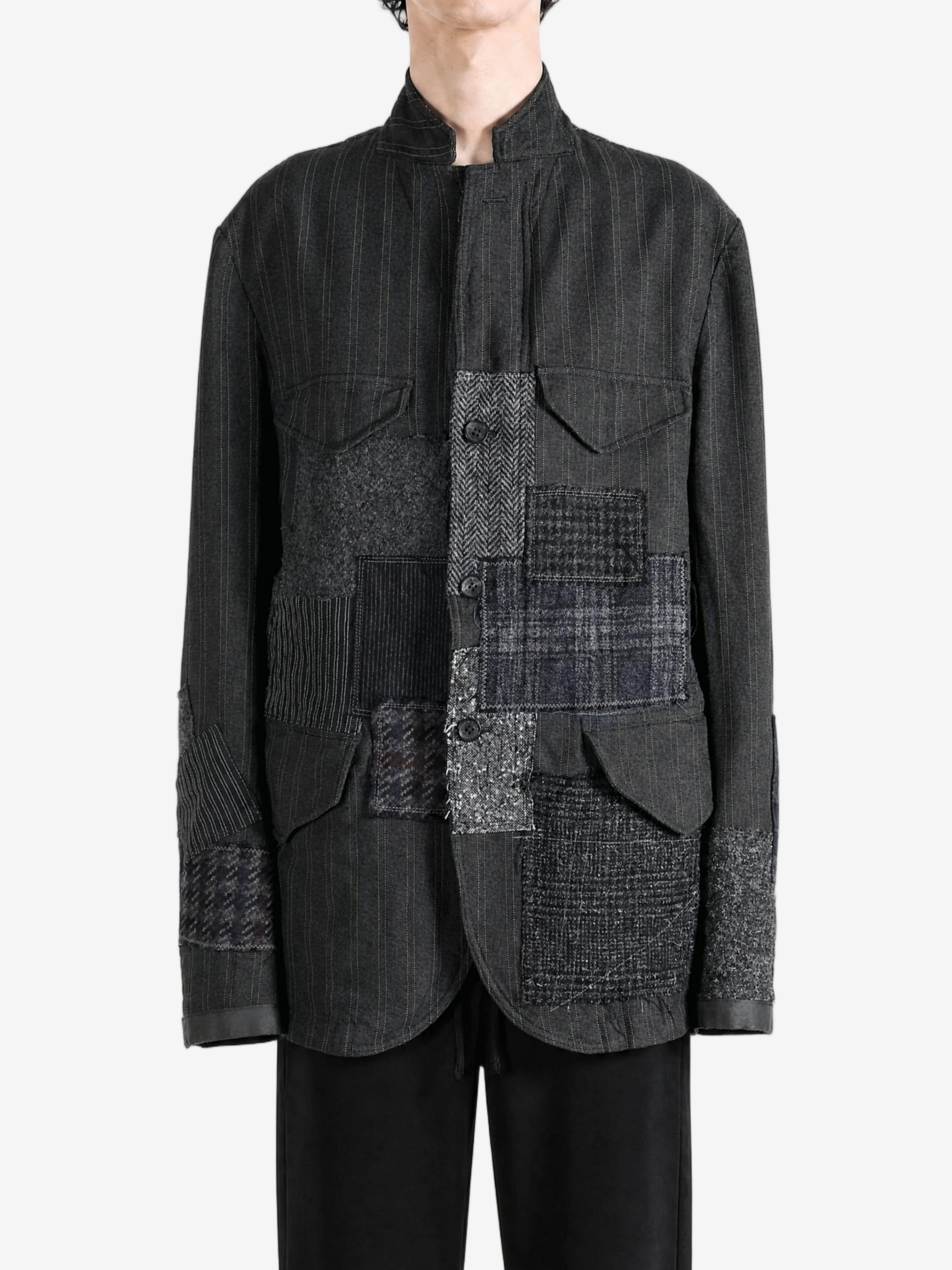 Grey jacket, full body view