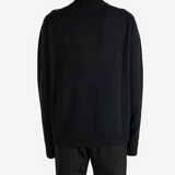 Black knitwear, full body view